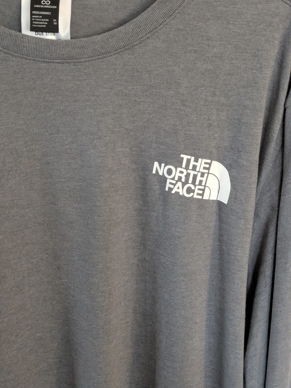 The North Face Men's Long-Sleeve Logo Tee — Charcoal Gray NWT LG